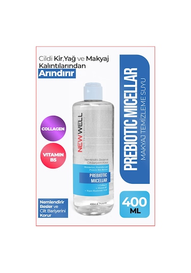 New Well Prebiotic Micellar Makyaj Temizleme Suyu 400 ML