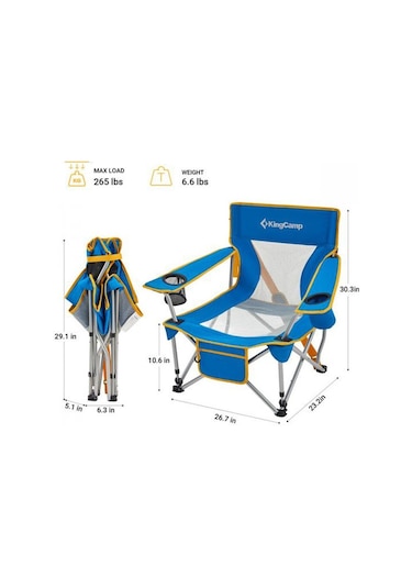 Kingcamp Larch Beech Sandalye Mavi