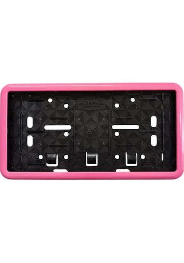 Çerçeveli Dikdörtgen Plakalık Plaka Altlığı Pembe 32x17 Cm