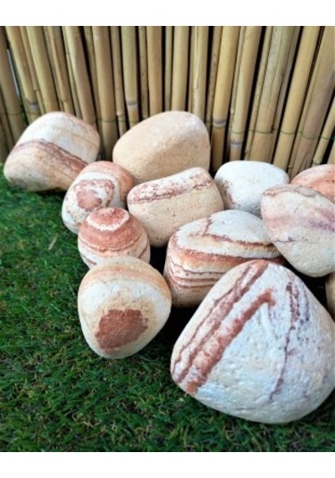 Sarı Çizgili Dolomit 4 Kg 6-10 Cm Sarı Dolomit Taş