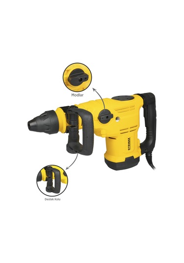 Rtrmax RTM271 Elektropnömatik Sds Max Kırıcı ve Delici 1500 W 25 Jul 50 mm