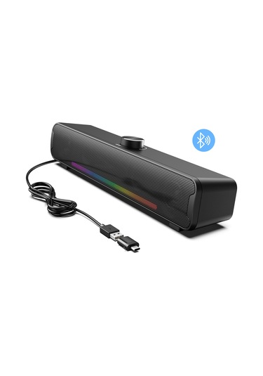Yaozixa Onıkuma L16 Rgb Işıklı 16w Dual Hoparlör - Bluetooth 5.3 + Kablolu, Ev/ofis/pc Oyuncu Hoparlörü, Derin Taban, Kolay Kontrol