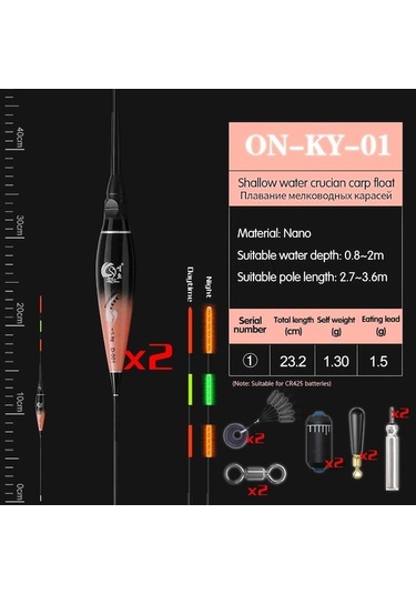 Novahub Onlyou 2 Adet/takım Nano Akıllı Balıkçılık Şamandıra Bite Alarm Balık Yemi Su Gölgesiz Ş Led Işık Otomatik Renk Şamandıra 56758382