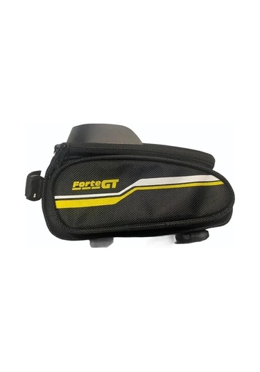 FORTE GT BİSİKLET HEYBE ÇANTA KADRO ÜSTÜ TELEFONLUKLU SİYAH SARI