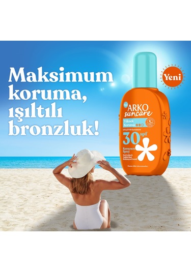 Arko Suncare Yüksek Korumalı Vücut Güneş Spreyi SPF30+ 200 ML