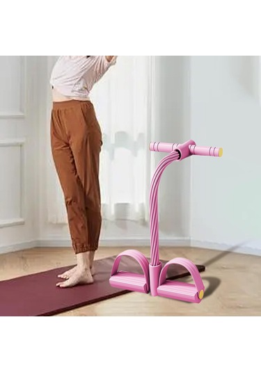 Suntek Omuz Kol Bel Için Pedal Direnç Bandı Çok İşlevli Pembe