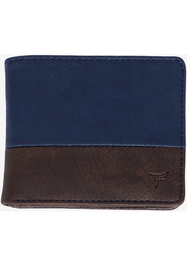 Ac&co / Altınyıldız Classics Erkek Lacivert-kahverengi Cüzdan Kahverengi - Lacivert