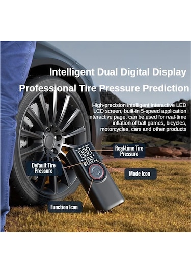 Jialan Kablosuz Lastik Şişirme Pompası 6000 Mah Elektrikli