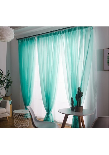 Reedark Şeffaf Tül Perde - 200x120 Cm Modern Pencere Ve Kapı Perdesi Mavi, Kırmızı, Yeşil Seçenekli Diğer
