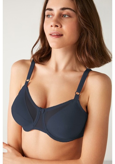 Kom Nelly Balenli Telli Toparlayıcı Sütyen Mavi 001
