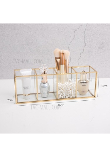 Cbtx Makyaj Fırçası Takı Saklama Kutusu Kırtasiye Kutusu Ruj Tutucu Kozmetik Fırçalar Organizatör - 4-ızgara