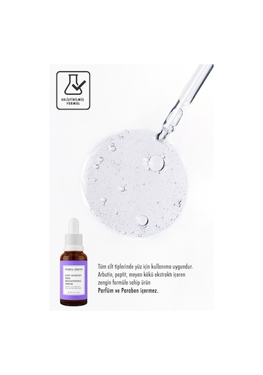 Maruderm Leke Karşıtı ve Beyazlatıcı Cilt Bakım Serumu (Alpha Arbutin %2) 30 ML
