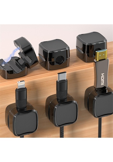 Lemestar Manyetik Kablo Düzenleyici - Masanızda Düzen Sağlayın 3/6/12 Adet