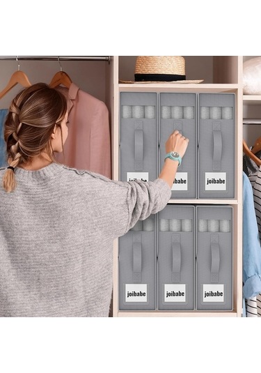 Createtech Yorgan Yastık Ve Klasör Kılıfları İçin Pratik Düzenleyici Depolama Çözümü, Çarşaf Organizer - Ai Gri