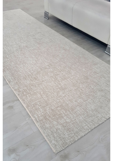 Lüle Halı Düz Renk Kaymaz Taban Yolluk Halı Bnynkremka2