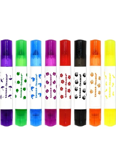 Kalaka-malaka Çocuklar İçin Yıkanabilir Kuru Boya Kalemleri 8 Adet 404249629