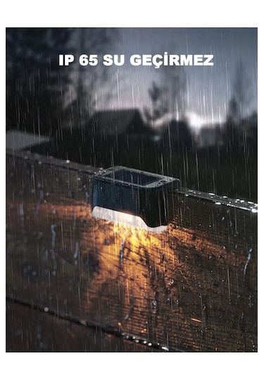 Qasul 4 Adet L Solar Led Güneş Enerjili Su Geçirmez Köşebent Led
