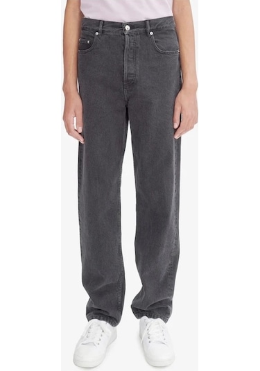 A.p.c Taşlanmış Ekstra Geniş Unisex Premium Denim Pantolon Siyah