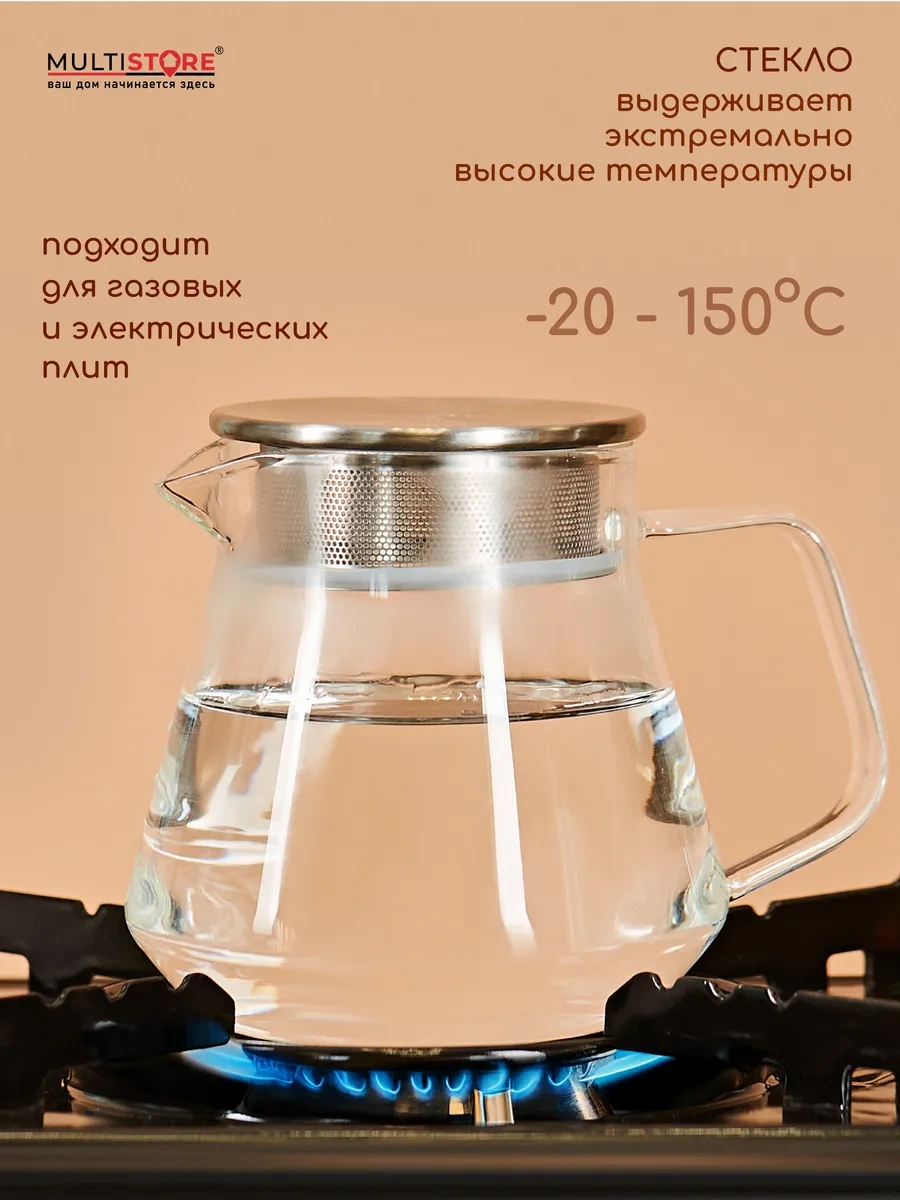 Multıstore Cam Demlik 600 Ml Filtreli 302856949 Beyaz