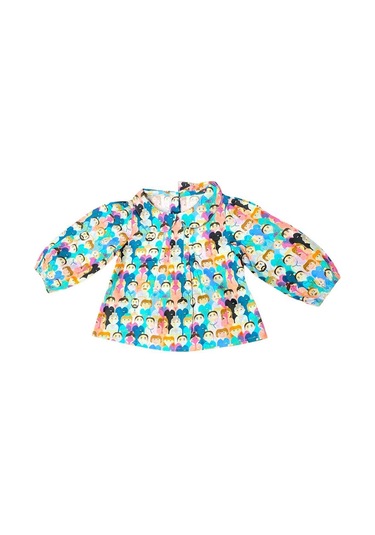 Kız Bebek Çocuk Pamuklu Desenli Gömlek Pantolonlu Takım-10823-tarçın Tarçın