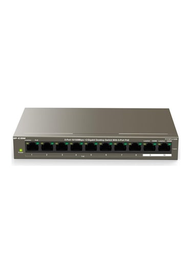 F1110p-8-102w Unmanaged,8 10/100mbps+2 10/100/1000mbps Desktop Poe Switch,poe Pwr Bud.99w