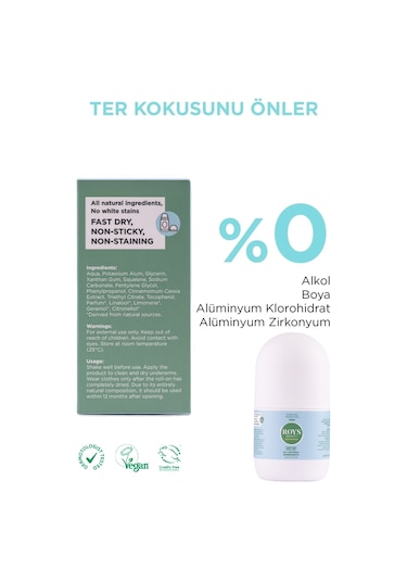 Roys Beauty Erkek Doğal Roll-On Deodorant 50 ML