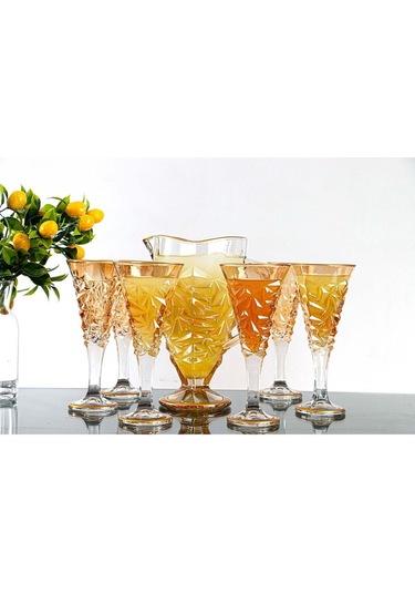 Plt Design La Rose 7 Parca Kokteyl Bardağı Seti,meşrubat - Su Bardağı Seti
