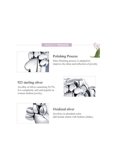 Fastbuy Kalp Boncuklu Bilezik, Som Gümüş, Ayrı Boncuk, Aşk Ayak İzleri, Renkli Gevşek Boncuk Aksesuar Çok Renkli