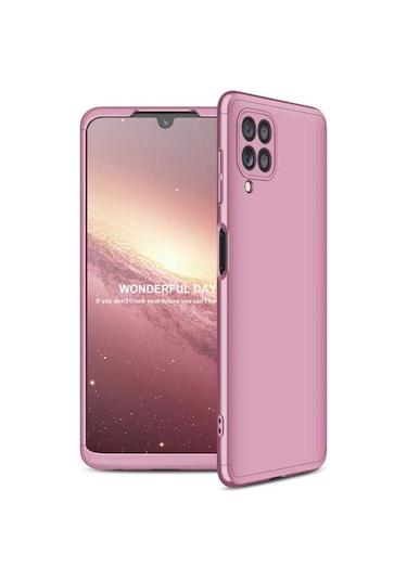 Samsung Uyumlu Galaxy M22 Kılıf Zore Ays Kapak Rose Gold