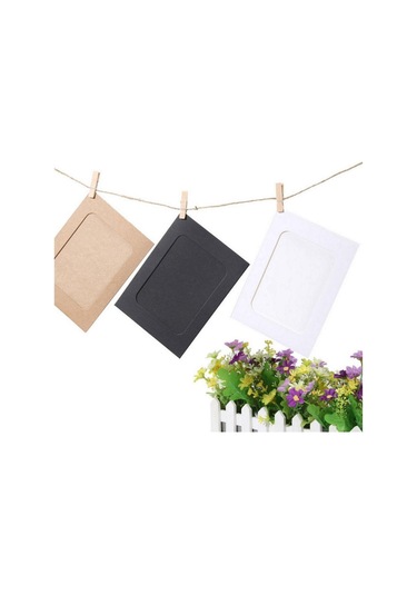 Kendin Yap Kraft Kağıdı Resim Çerçeveleri Ev Dekorasyonu Klipsli Kombinasyon Kağıt Çerçeve Fotoğraflar Albümü