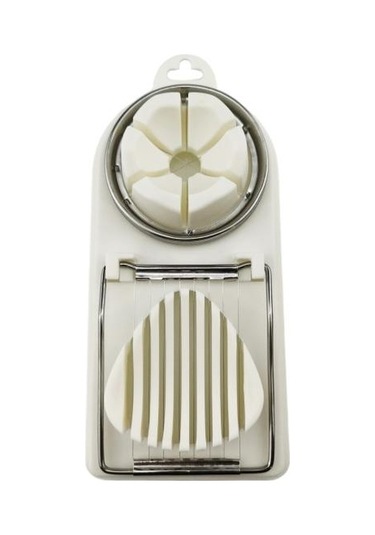 Beyaz 3'ü 1 Arada Yumurta Dilimleme Kesici Asılı Delikli Gıda Sınıfı Bpa Ayrılabilir Kesme Tel Dilimleme Mutfak Malzemeleri Beyaz