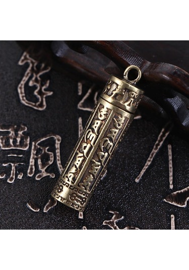 Açılabilir Anahtarlık Anma Hatıra Oyma Yazıtlar Seyahat Hap Kutusu İlaç Hap Kutusu Kolye Kolye Ucu Budist Kolye Ucu 1,