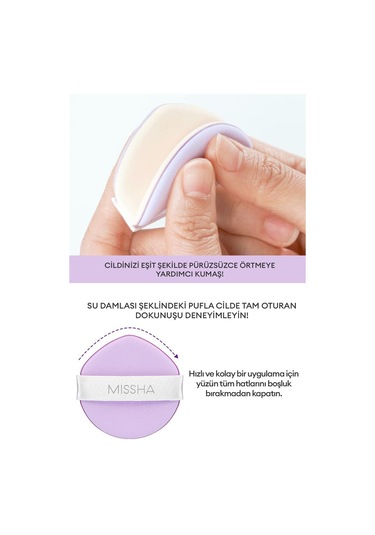 Missha Glow Layering Fit Puff Yüksek Kapatıcılık Sağlayan Yumuşak Makyaj Süngeri 5'li
