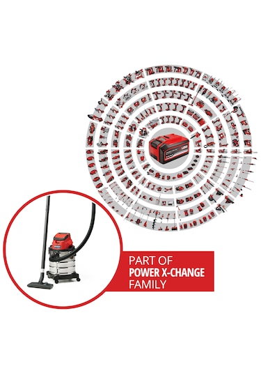 Einhell TC-VC 18/20 Li S - Solo, Akülü Islak/Kuru Süpürge (Akü ve şarj cihazı dahil değildir) - 2347130