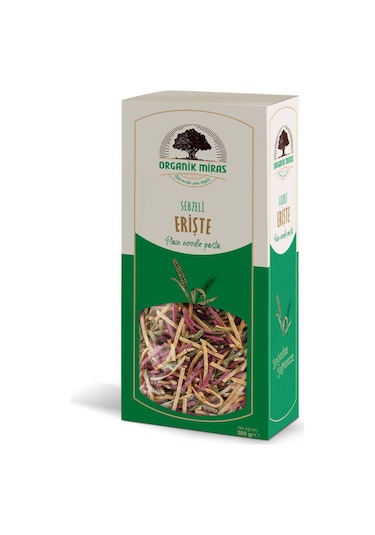 Organik Miras Sebzeli Erişte 250gr
