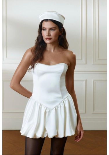 Vesta After Parti Elbise Beyaz