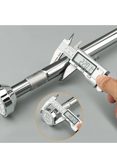 Vkemall Asimetrik Banyo Perde Çubuğu - Tek Sıra, Pürüzsüz Metal Yapı, 50 Cm, Vantuzlu Sabitleme Gümüş