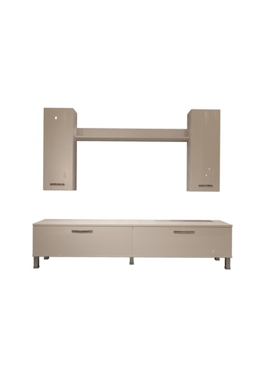 Decoraktiv Eko 7 Slm Std Krom Ayaklı Tv Ünitesi Tv Sehpası Beyaz