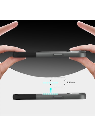 Mobilefix Iphone Uyumlu 15 Kılıf M-safe Şarj Özellikli Mıknatıslı Duble Kapak - Gri Gri