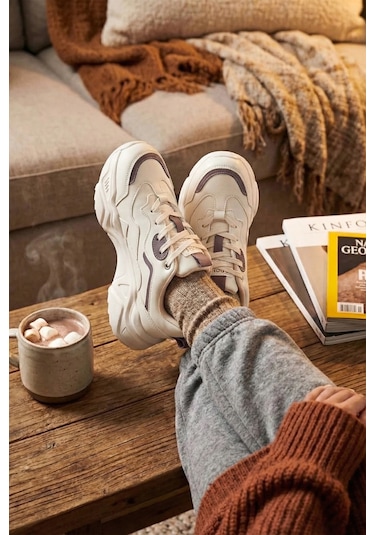 Dark Seer Ds.pmd239k2110 Sneaker 2025 Kadın Bej-mor