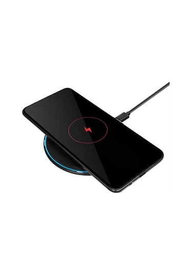 S-link Sl-cwf65 Mobil Telefon Uyumlu 15w Led Logo Prm Siyah Kablosuz Şarj Cihazı Siyah