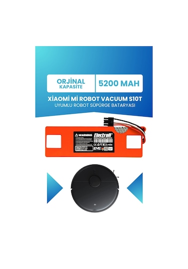 Xiaomi Mi Robot Vacuum S10t Uyumlu Batarya 5200mah