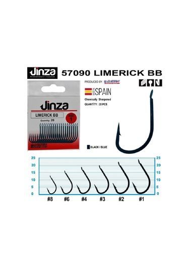 Jinza 57090 Limerik Blue Mavi Olta İğnesi 20 Li Paket No:3 - Standart