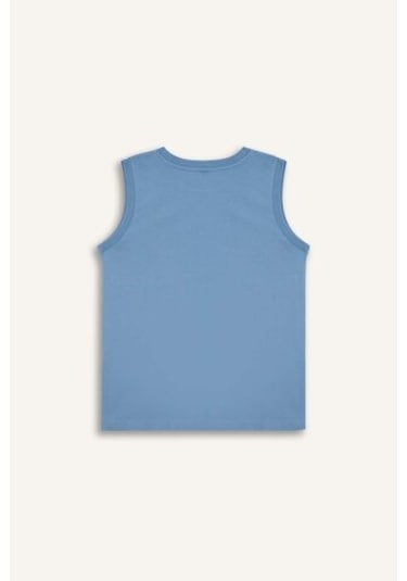 Defacto Erkek Çocuk Bisiklet Yaka Baskılı Atlet E0192a825hsbe251 Mavi