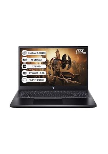 Yenilenmiş Acer Nitro Qnbey.008 i7-13620H 16 GB 1 TB SSD RTX4050 15.6"  Free Dos Dizüstü Bilgisayar (Yenilenmiş)