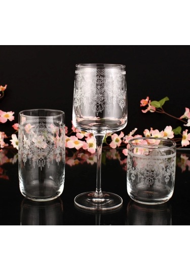 Sofra Takımı Tk.ebtr Cansu Dekor 112-805-229 18 Parça 6 Kişilik Şeffaf