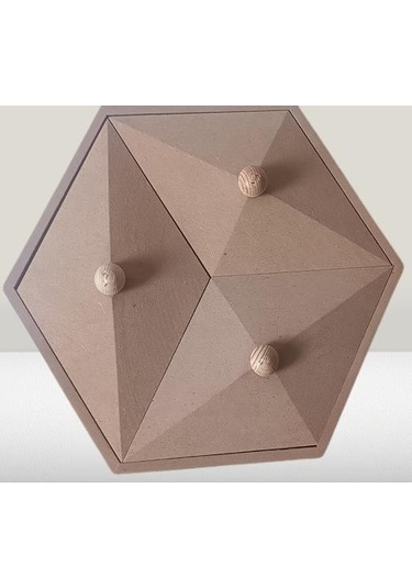 1448bng90251hobi Adn Piramit Kutu Dekoratif Ahşap Mdf Ham Cnc Kesim El Yapım