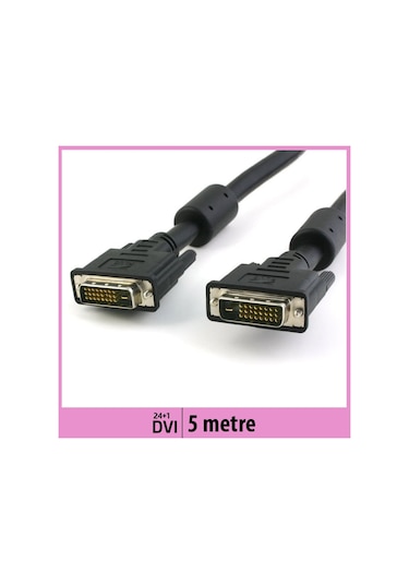 Dvi To Dvi 24+1 Kablo 5 Metre Dvi Monitör Kablosu