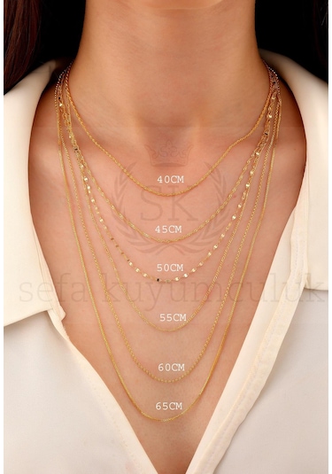 Sefa Gold 14 Ayar Altın Nostalji H Harfi Halat Zincir Kolye