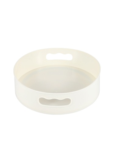 Xurunkeji Döner Tepsi Döner Tabla Mutfak Saklama Kapları Baharat Kavanozu Gıda Atıştırmalık Tepsi Kaymaz Kurutulmuş Saklama Tabağı, Beyaz Beyaz